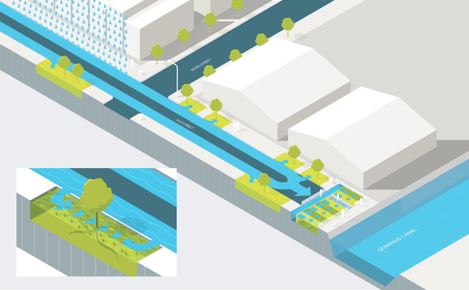 National Geographic Gowanus Canal vector illustration and animation