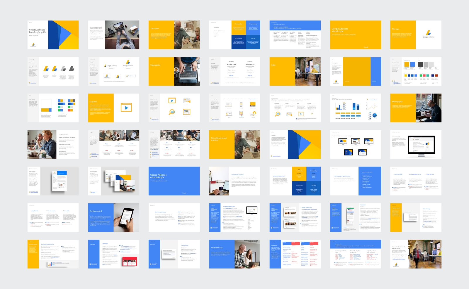 Google AdSense brand guideline design layout