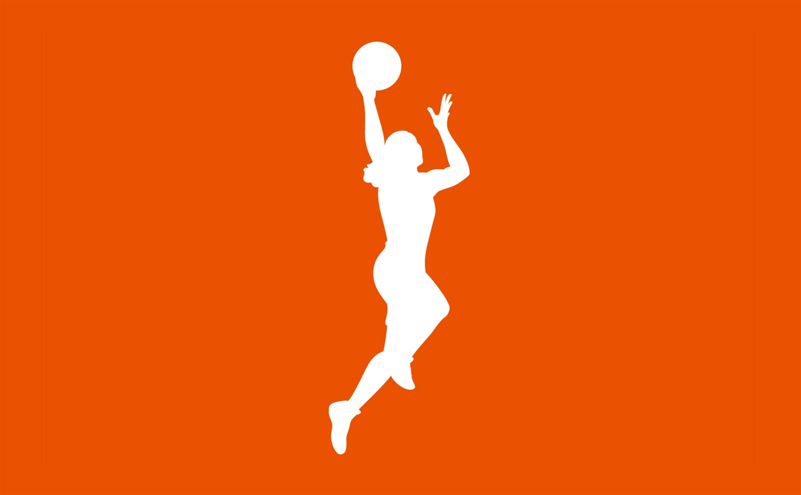 WNBA logo design with jumping woman