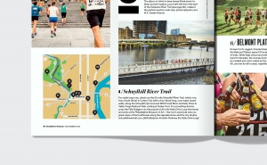 Runners World map of Philadelphia detail schuykill river tail