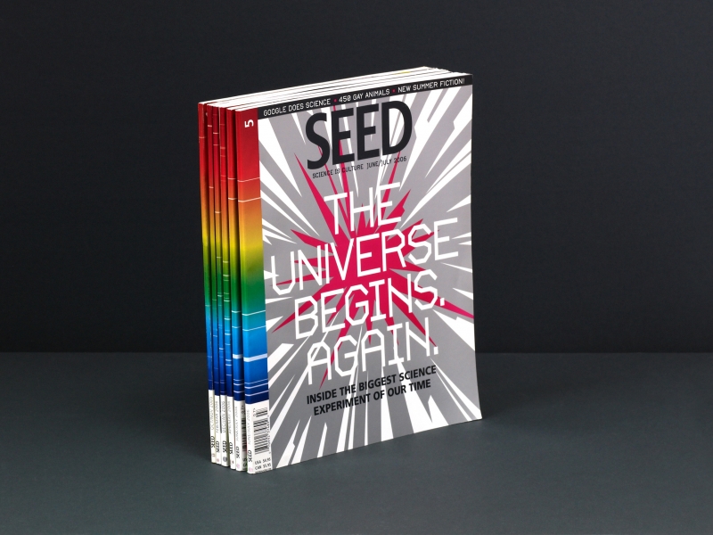 SEED magazine the universe begins again cover design
