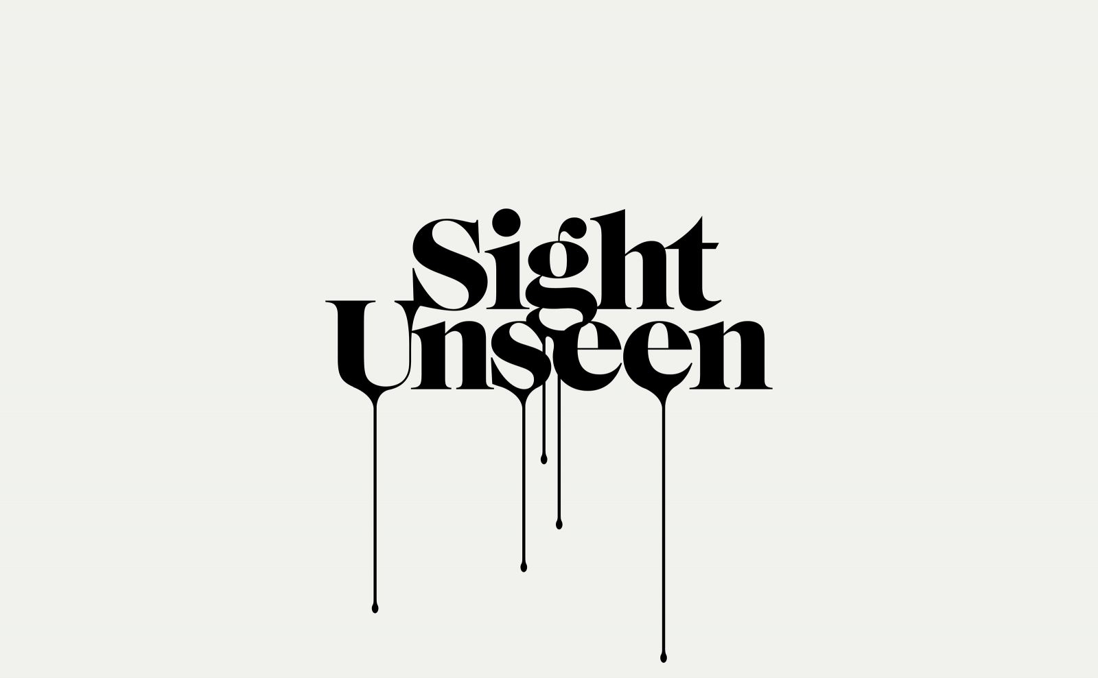 Sight Unseen dripping logo design